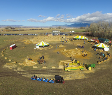 Aerial view of event.